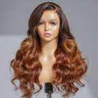 Glueless Body Wave 13X4 Frontal Human Hair Wig - Red | 10"-28"