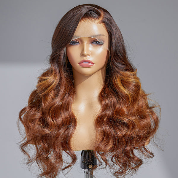 Glueless Body Wave 13X4 Frontal Human Hair Wig - Red | 10"-28"