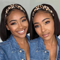 Glueless Bob Headband Human Hair Wig - Blonde | 8"-14"
