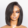 Glueless Bob 5X5 Closure Human Hair Wig with Bangs | 8"-14"