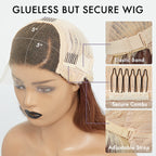 Glueless HD Lace Loose Wave T-Part Lace Human Hair Wig - Red | 10"-28"
