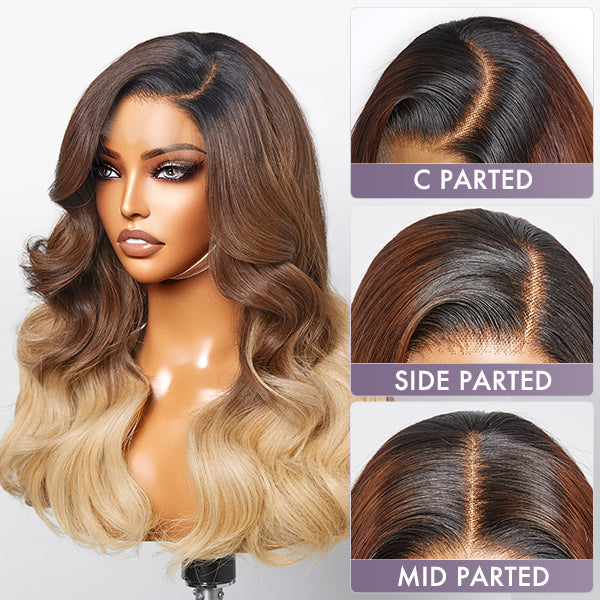 Glueless HD Lace Loose Wave T-Part Lace Human Hair Wig - Red | 10"-28"