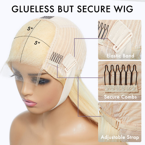Glueless HD Lace Straight T-Part Lace Human Hair Wig - Red 180% Density | 10"-28"