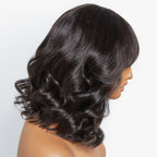 Glueless Bob Human Hair Wig with Bangs | 8"-14"