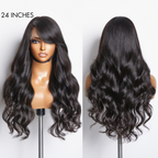 Glueless Loose Wave 5X5 Closure Human Hair Wig with Bangs | 10"-28"