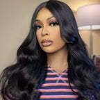 Glueless HD Lace Loose Wave T-Part Lace Human Hair Wig with Bangs | 10"-28"