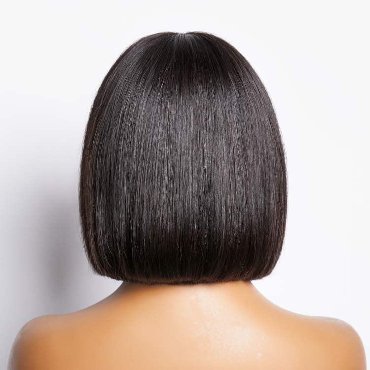 Glueless Bob Human Hair Wig with Bangs | 8"-14"
