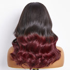 Glueless HD Lace Loose Wave T-Part Lace Human Hair Wig - Red | 10"-28"