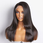 Glueless HD Lace Layered T-Part Lace Human Hair Wig - Red with Bangs | 10"-28"