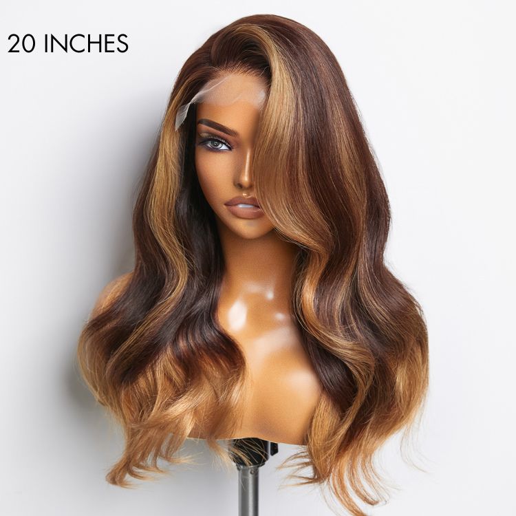 Glueless HD Lace Loose Wave T-Part Lace Human Hair Wig - Red | 10"-28"