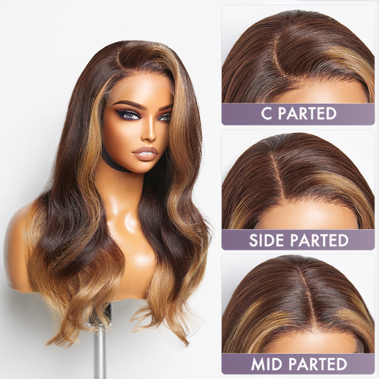 Glueless HD Lace Loose Wave T-Part Lace Human Hair Wig - Red | 10"-28"