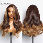 Glueless HD Lace Loose Wave T-Part Lace Human Hair Wig - Red | 10"-28"