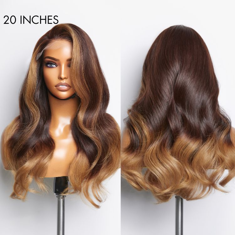 Glueless HD Lace Loose Wave T-Part Lace Human Hair Wig - Red | 10"-28"