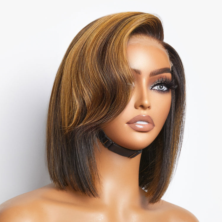 Glueless HD Lace Bob T-Part Lace Human Hair Wig - Red | 8"-14"