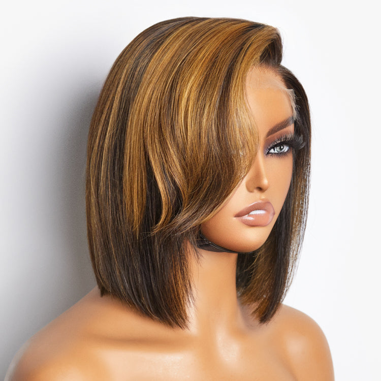 Glueless HD Lace Bob T-Part Lace Human Hair Wig - Red | 8"-14"