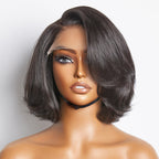 Glueless Layered 5X5 Closure Human Hair Wig - Red | 8"-14"