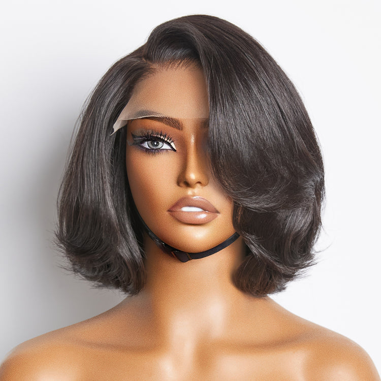 Glueless Layered 5X5 Closure Human Hair Wig - Red | 8"-14"
