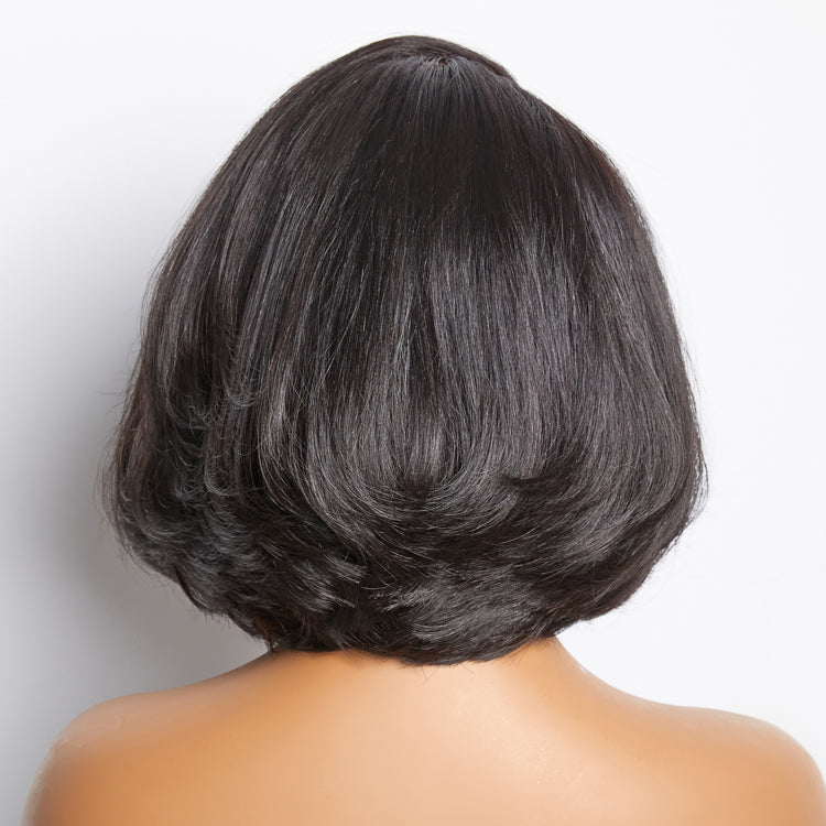 Glueless Layered 5X5 Closure Human Hair Wig - Red | 8"-14"