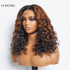 Glueless Curly 5X5 Closure Human Hair Wig - Red | 10"-28"