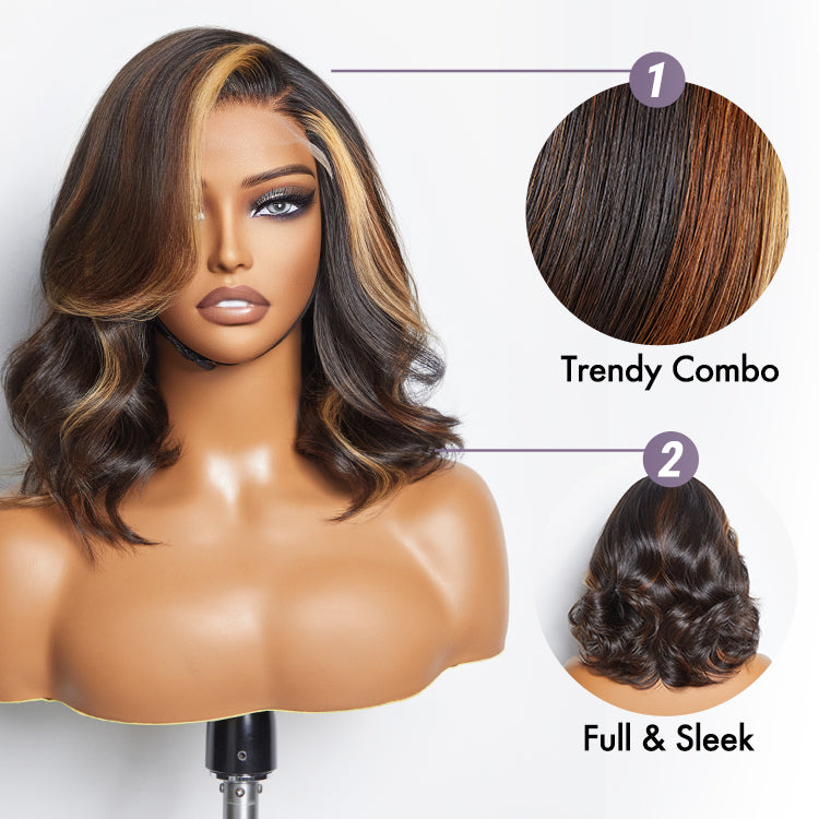 Glueless HD Lace Bob T-Part Lace Human Hair Wig - Red | 8"-14"