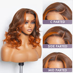 Glueless HD Lace Loose Wave T-Part Lace Human Hair Wig - Red | 10"-28"