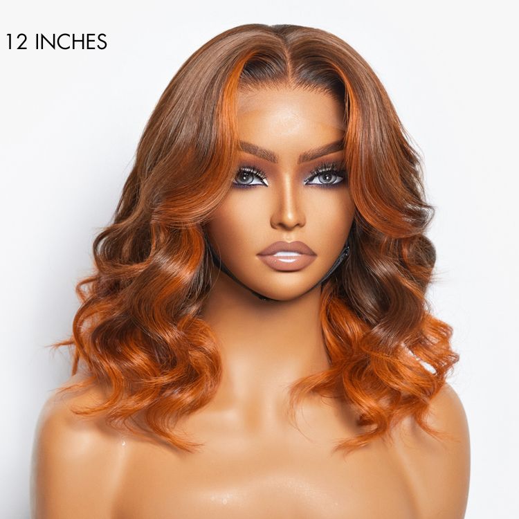 Glueless HD Lace Loose Wave T-Part Lace Human Hair Wig - Red | 10"-28"