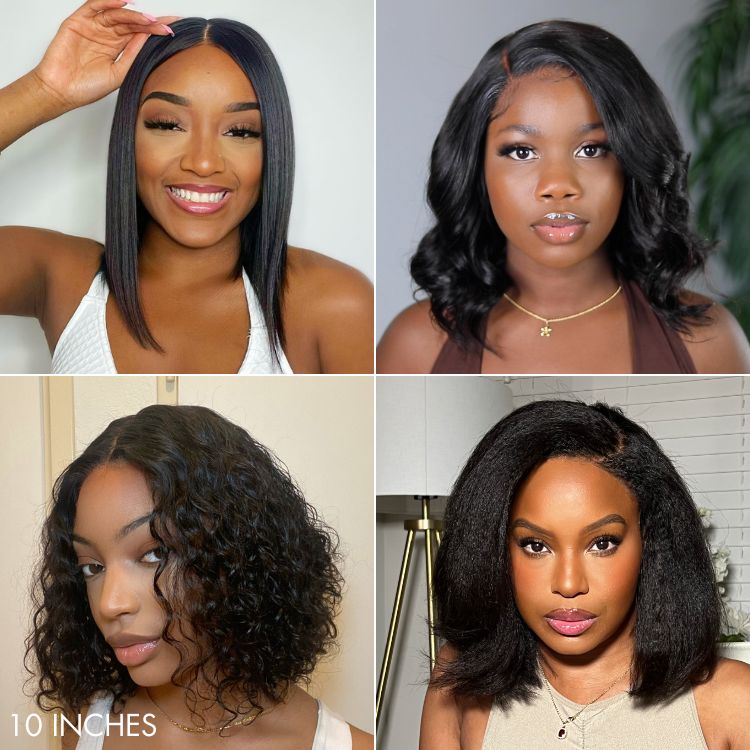 Glueless Curly U-Part Human Hair Wig | 8"-14"