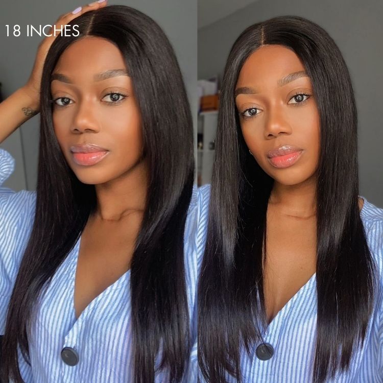 Glueless Straight 4X4 Closure Human Hair Wig | 10"-28"