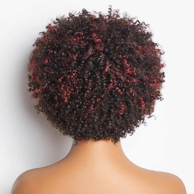 Glueless Pixie Human Hair Wig - Red | 8"-14"