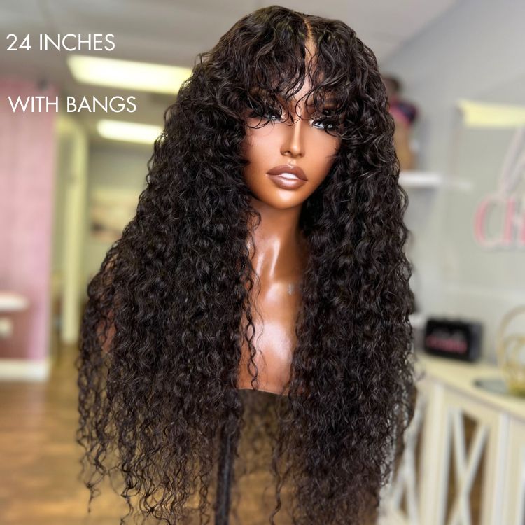 Glueless Curly 4X4 Closure Human Hair Wig | 8"-14"