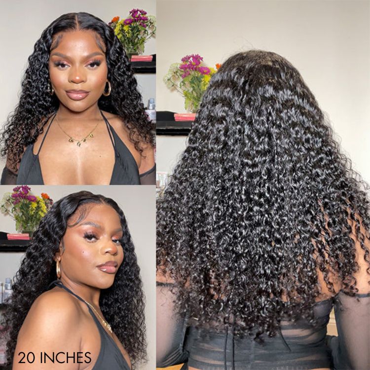Glueless Curly 13X4 Frontal Human Hair Wig - Blonde Pre-Plucked 180% Density | 8"-14"