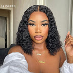 Glueless Curly 13X4 Frontal Human Hair Wig - Blonde Pre-Plucked 180% Density | 8"-14"