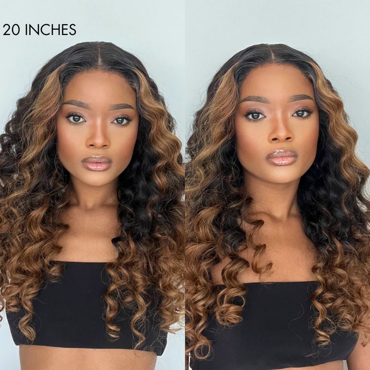 Glueless HD Lace Curly U-Part Human Hair Wig - Red | 10"-28"