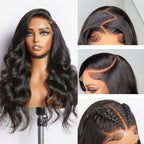 Glueless HD Lace Body Wave T-Part Lace Human Hair Wig - Blonde Pre-Plucked | 10"-28"