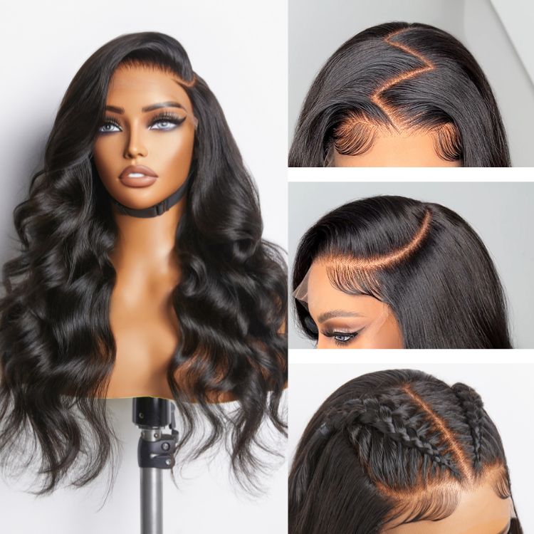 Glueless HD Lace Body Wave T-Part Lace Human Hair Wig - Blonde Pre-Plucked | 10"-28"