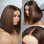 Glueless Bob 4X4 Closure Human Hair Wig - Highlight | 8"-14"