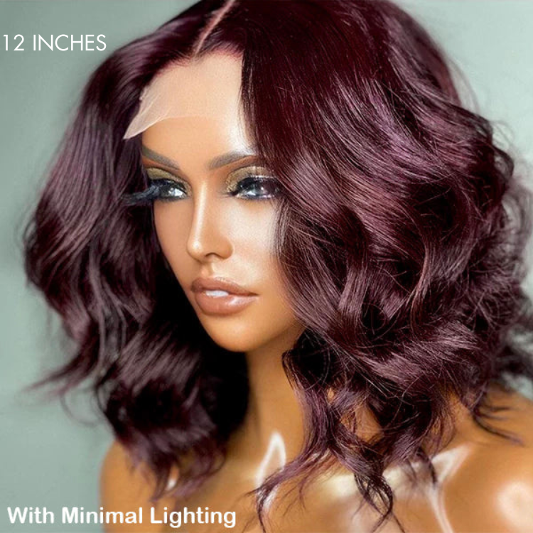 Glueless HD Lace Loose Wave T-Part Lace Human Hair Wig - Red | 10"-28"