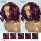 Glueless HD Lace Loose Wave T-Part Lace Human Hair Wig - Red | 10"-28"