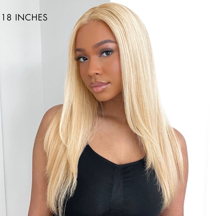 Glueless HD Lace Layered T-Part Lace Human Hair Wig - Red with Bangs | 10"-28"