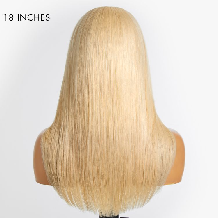 Glueless HD Lace Layered T-Part Lace Human Hair Wig - Red with Bangs | 10"-28"