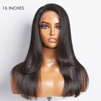 Glueless HD Lace Layered T-Part Lace Human Hair Wig - Red with Bangs | 10"-28"