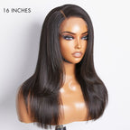 Glueless HD Lace Layered T-Part Lace Human Hair Wig - Red with Bangs | 10"-28"
