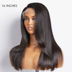 Glueless HD Lace Layered T-Part Lace Human Hair Wig - Red with Bangs | 10"-28"