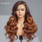 Glueless Body Wave 13X4 Frontal Human Hair Wig - Red | 10"-28"
