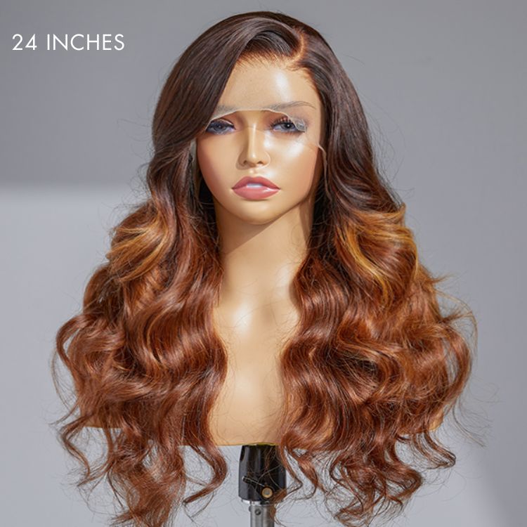 Glueless Body Wave 13X4 Frontal Human Hair Wig - Red | 10"-28"