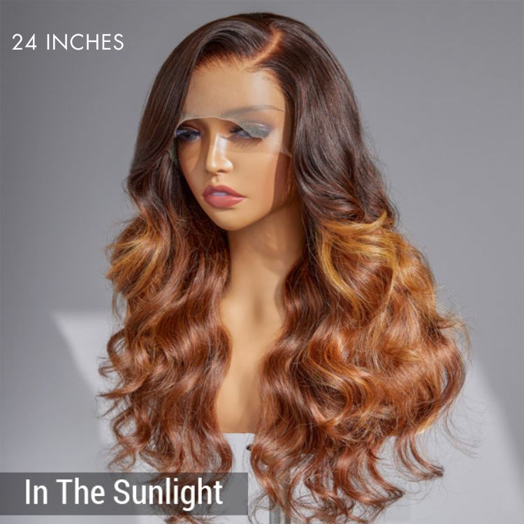 Glueless Body Wave 13X4 Frontal Human Hair Wig - Red | 10"-28"