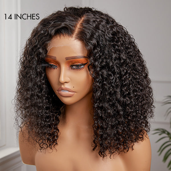 Glueless HD Lace Curly T-Part Lace Human Hair Wig | 8"-14"
