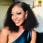 Glueless HD Lace Curly T-Part Lace Human Hair Wig | 8"-14"