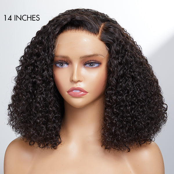 Glueless HD Lace Curly T-Part Lace Human Hair Wig | 8"-14"