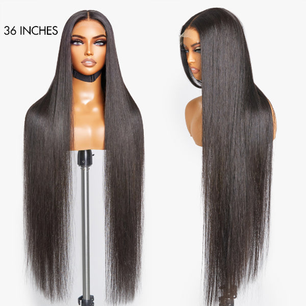 Glueless HD Lace Straight T-Part Lace Human Hair Wig - Blonde 180% Density | 10"-28"